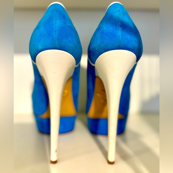 Charlotte Olympia Blue Suede Heels - Picture 6 of 6
